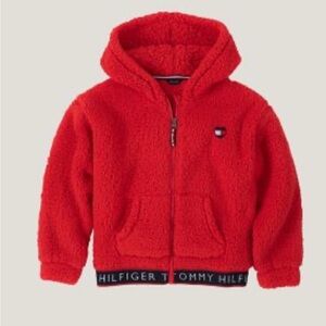 Tommy Hilfiger - Kids' Red Sherpa Hoodie
